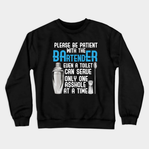 Funny Bartender Bar Barkeeper Gift Idea Crewneck Sweatshirt by Dolde08